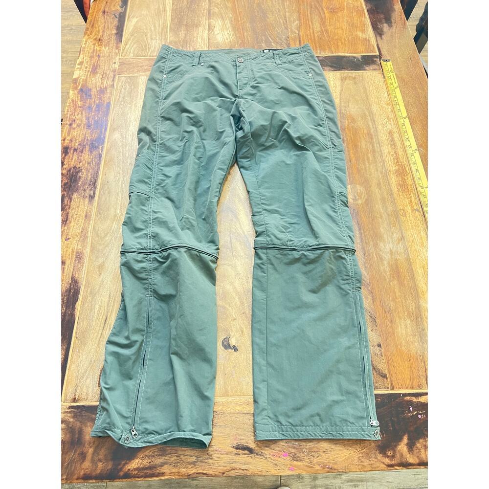 KÜHL Women's Green Mountain Culture Zip Off Capri Hiking Pants Size 14